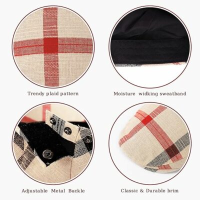 Men Fashion Print Ivy Flat Cap