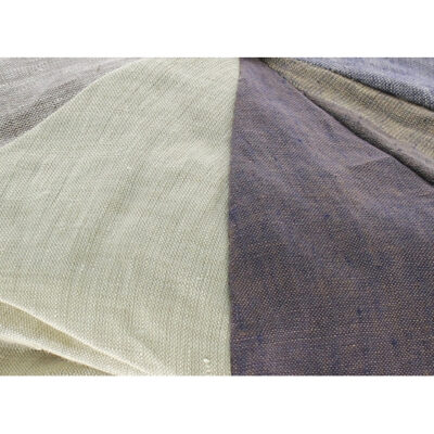 8-Panel Patchwork Linen Flat Cap