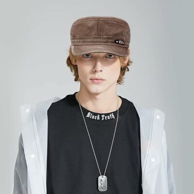Ajdustable Washed Cotton Army Cap