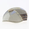 Beige Linen Patchwork Flat Cap
