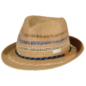 Beige Straw Trilby Hat for Kids