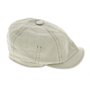 Brooklin Flat Cap - White