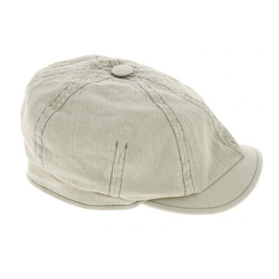 Brooklin Flat Cap - White