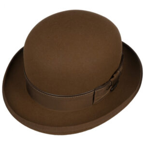 Brown Felt Bowler Hat