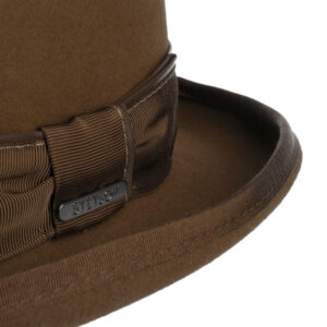 Brown Felt Bowler Hat