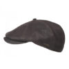 Brown Leather Flat Cap