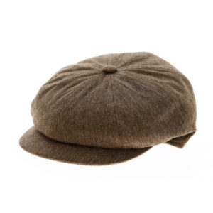 Brown Silk Newsboy Cap