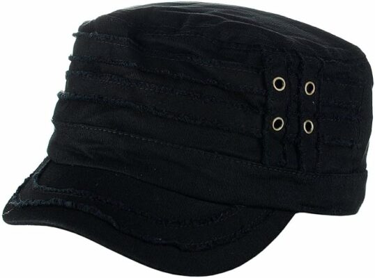Cotton Distressed Layered Army Cap