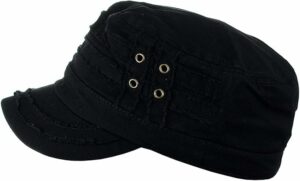 Cotton Distressed Layered Army Cap