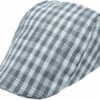 Cotton Grey Ivy Flat Cap
