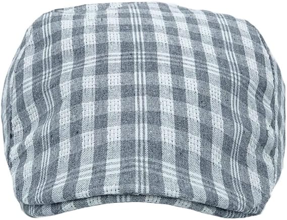 Cotton Grey Ivy Flat Cap