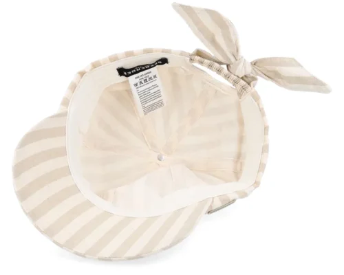 Cotton Mix Baseballcap In Stripe Design Linen Dad Cap