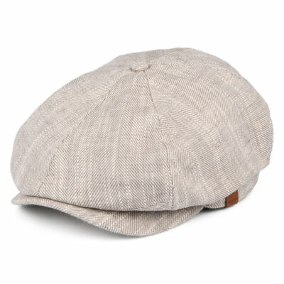 Cotton Newsboy Cap - Beige