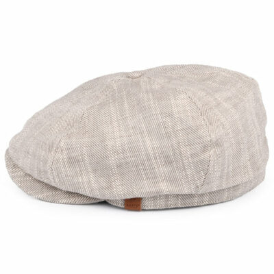 Cotton Newsboy Cap - Beige