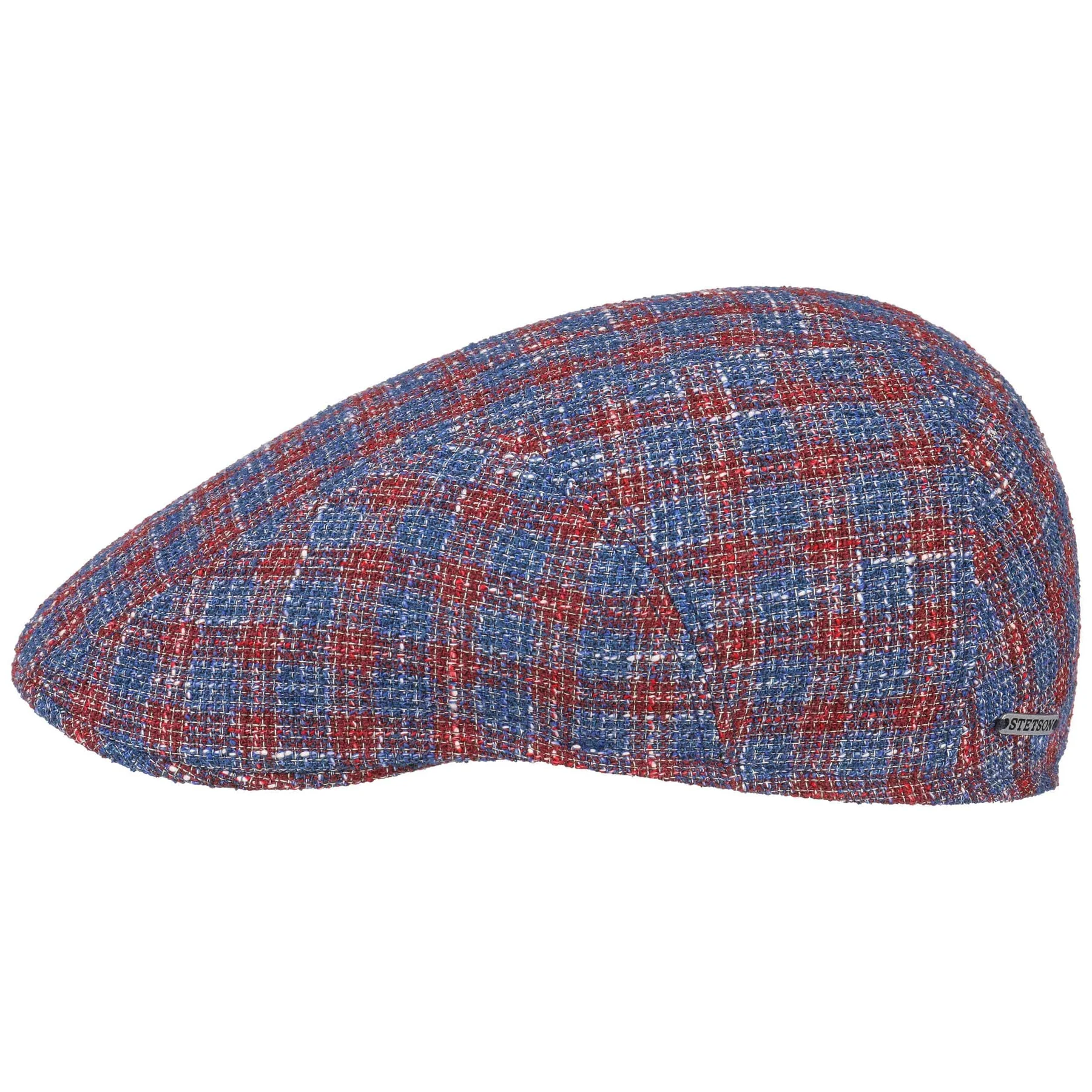 CottonLinen Flat Cap RedBlue