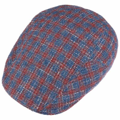 CottonLinen Flat Cap RedBlue