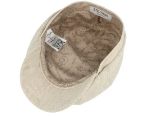 CottonLinen Hvy Twill BeigeOff White Flat Cap