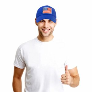 DALIX American Flag Hat Premium Baseball Cap in Blue