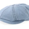 Denim with Pin Barista Blue Denim Newsboy Cap
