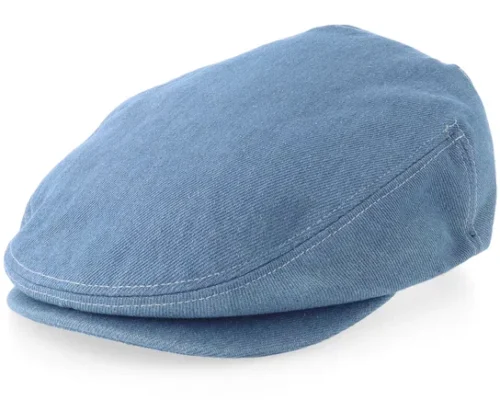 DenimOff White Flat Cap