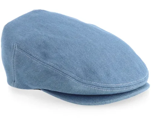 DenimOff White Flat Cap