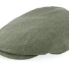 Driver Cap Linen Olive Flat Cap