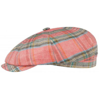 Eight-Panel Pink Newsboy Cap