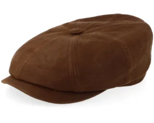 Goatvelour Caramel Coffee Flat Cap