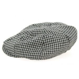 Grey Houndstooth Irish Newsboy Cap