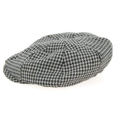 Grey Houndstooth Irish Newsboy Cap