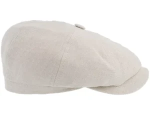 Hatteras Linen Ecru Flat Cap