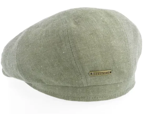 Hatteras Linen Khaki Flat Cap