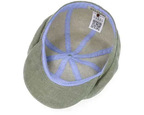 Hatteras Linen Khaki Newsboy Cap