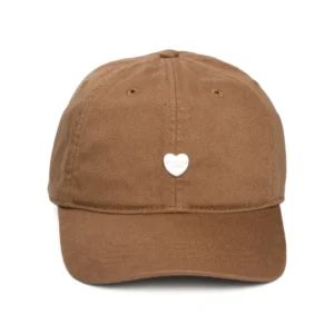 Heart Metal Baseball Cap - Brown
