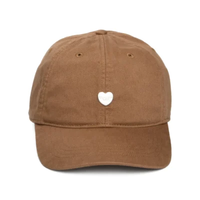Heart Metal Baseball Cap - Brown