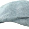 Irish Linen Flat Cap - Blue