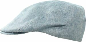 Irish Linen Flat Cap - Blue