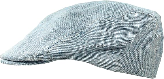 Irish Linen Flat Cap - Blue