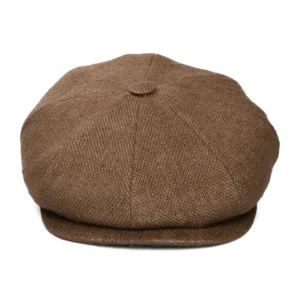 Jute Newsboy Cap - Taupe