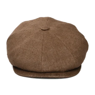 Jute Newsboy Cap - Taupe
