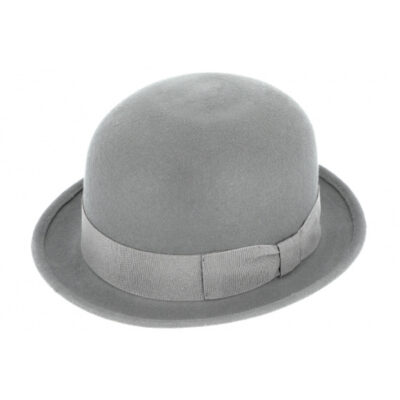 Light Grey Felt Bowler Hat