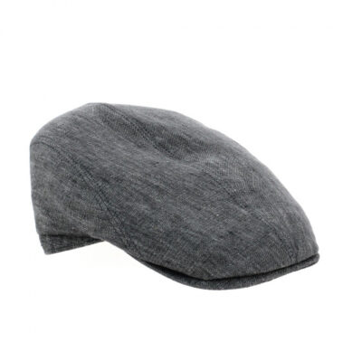 Linen Anthracite Flat Cap