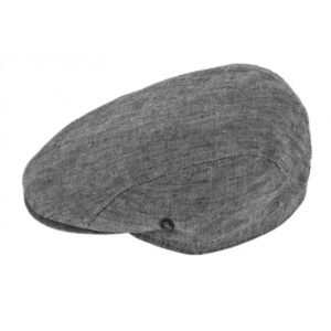 Linen Anthracite Flat Cap