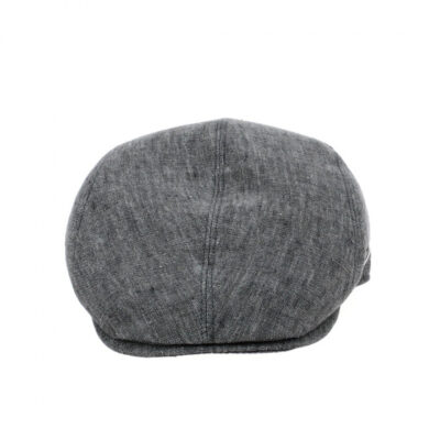 Linen Anthracite Flat Cap