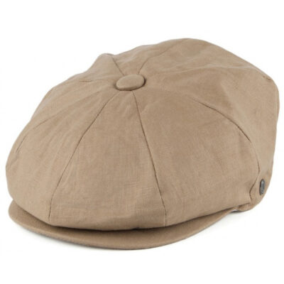 Linen Flat Cap Camel