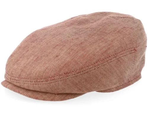 Linen Hawaiian Sunset Flat Cap