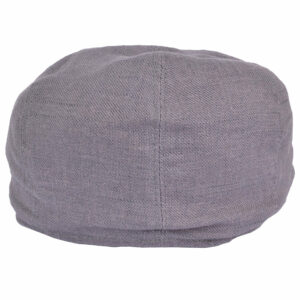 Linen Newsboy Cap - Grey