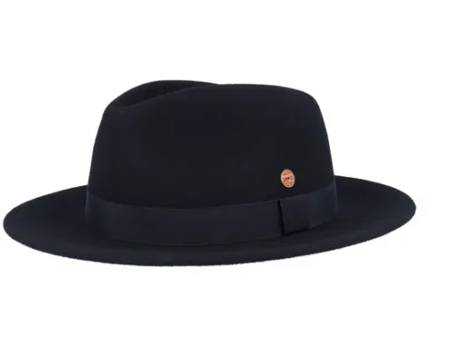 Mathis Swallow Black Fedora Hat