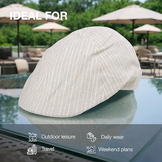 Men Cotton Linen Soft Casual Flat Cap