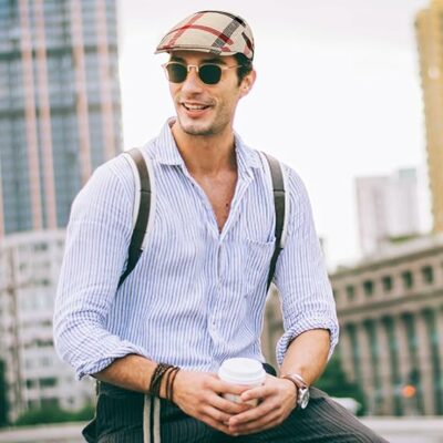 Men Fashion Print Ivy Flat Cap